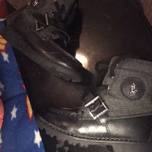 Ralph Lauren black combat boots